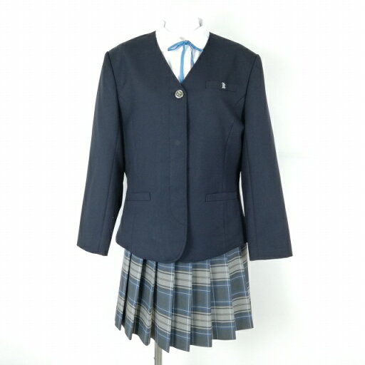 イートン ミニスカート 紐タイ 上下4点セット 指定 大きいサイズ 冬物 女子 学生服 茨城古河第二高校 紺 制服 中古 ランクB NA7109 イートン ミニスカート 紐タイ 上下4点セット 指定 大きいサイズ 冬物 女子 学生服 茨城古河第二高校 紺 制服 中古 ランクB NA7109