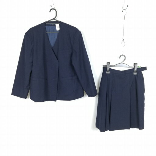 イートン スカート 上下2点セット 大きいサイズ 冬物 女子 学生服 中学 高校 紺 制服 中古 ランクC NA1060 イートン スカート 上下2点セット 大きいサイズ 冬物 女子 学生服 中学 高校 紺 制服 中古 ランクC NA1060