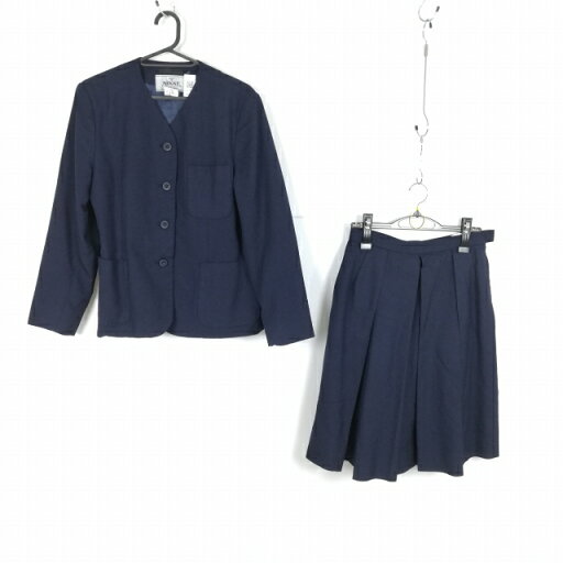 イートン スカート 上下2点セット 冬物 女子 学生服 中学 高校 紺 制服 中古 ランクC NA1063 イートン スカート 上下2点セット 冬物 女子 学生服 中学 高校 紺 制服 中古 ランクC NA1063