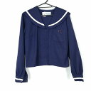 セーラー服 上着 冬物 白1本線 女子 学生服 沖縄南風原中学 紺 制服 中古 ランクC NA1307