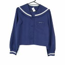 セーラー服 上着 S 冬物 白2本線 女子 学生服 中学 高校 花紺 制服 中古 ランクC NA1509