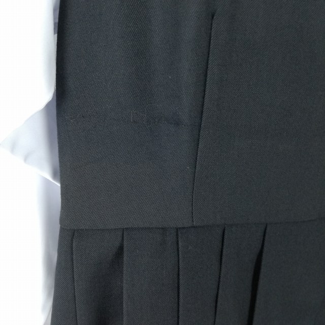 ジャンパースカート 紐タイ 160A バスト86 ウエスト76 冬物 女子 学生服 中学 高校 黒 制服 中古 ランクC NA1575