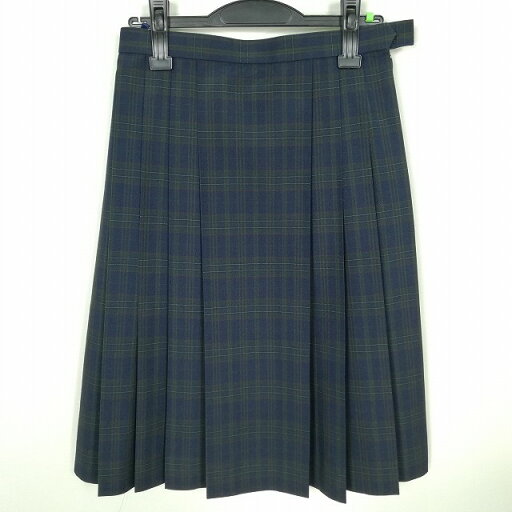 スクールスカート 夏物 w66-丈62 チェック 中学 高校 プリーツ 学生服 制服 女子 中古 HK9632 スクールスカート 夏物 w66-丈62 チェック 中学 高校 プリーツ 学生服 制服 女子 中古 HK9632
