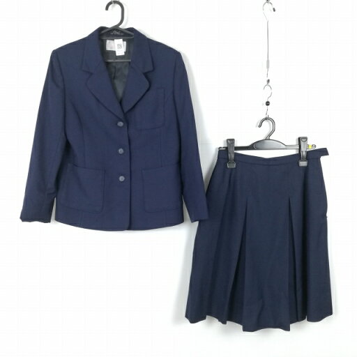 ブレザー スカート 上下2点セット 160A トンボ 冬物 女子 学生服 中学 高校 紺 制服 中古 ランクC NA2080 ブレザー スカート 上下2点セット 160A トンボ 冬物 女子 学生服 中学 高校 紺 制服 中古 ランクC NA2080