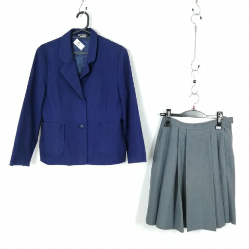 ブレザー スカート 上下2点セット 160A 冬物 女子 学生服 中学 高校 花紺 制服 中古 ランクC NA2098 ブレザー スカート 上下2点セット 160A 冬物 女子 学生服 中学 高校 花紺 制服 中古 ランクC NA2098