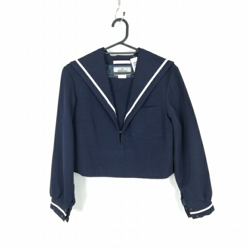 セーラー服 上着 冬物 白1本線 女子 学生服 中学 高校 紺 制服 中古 ランクC NA2436 セーラー服 上着 冬物 白1本線 女子 学生服 中学 高校 紺 制服 中古 ランクC NA2436