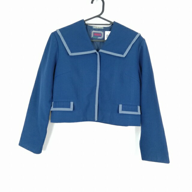 セーラー服 上着 冬物 グレー1本線 女子 学生服 鹿児島中央高校 花紺 制服 中古 ランクC NA2626