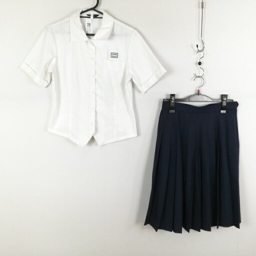 ブラウス スカート 上下2点セット M 夏物 女子 学生服 兵庫網干高校 白 制服 中古 ランクC NA2728 ブラウス スカート 上下2点セット M 夏物 女子 学生服 兵庫網干高校 白 制服 中古 ランクC NA2728