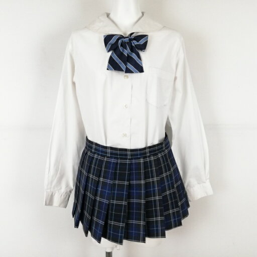 ブラウス マイクロミニスカート リボン 上下3点セット M 中間服 女子 学生服 中学 高校 白 コシノヒロコ 制服 中古 ランクC NA2841 ブラウス マイクロミニスカート リボン 上下3点セット M 中間服 女子 学生服 中学 高校 白 コシノヒロコ 制服 中古 ランクC NA2841