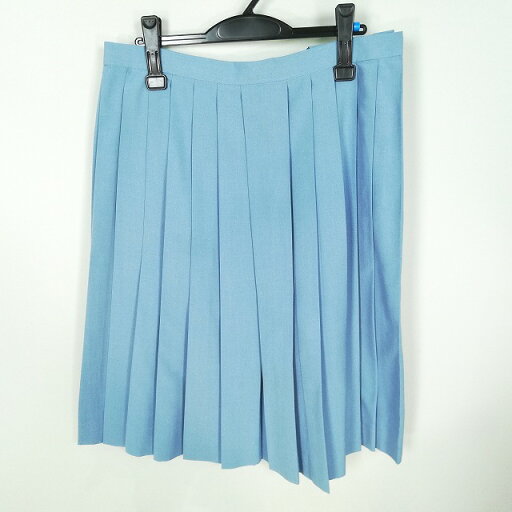 スクールスカート 大きいサイズ 夏物 w78-丈65 水色 中学 高校 プリーツ 学生服 制服 女子 中古 HK0104 スクールスカート 大きいサイズ 夏物 w78-丈65 水色 中学 高校 プリーツ 学生服 制服 女子 中古 HK0104