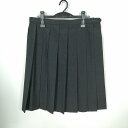 スクールスカート 大きいサイズ 夏物 w75-丈59 グレー 中学 高校 プリーツ 学生服 制服 女子 中古 HK0209