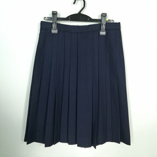 スクールスカート 冬物 w69-丈60 紺 中学 高校 プリーツ 学生服 制服 女子 中古 HK0239 スクールスカート 冬物 w69-丈60 紺 中学 高校 プリーツ 学生服 制服 女子 中古 HK0239