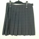 スクールスカート 夏物 w66-丈45 チェック 東京調布北高校 ミニ丈 プリーツ 学生服 制服 女子 中古 HK0268