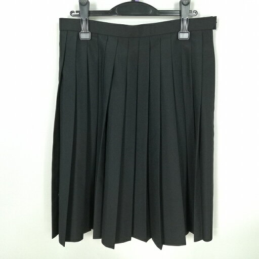 スクールスカート 大きいサイズ 夏物 w75-丈60 黒 中学 高校 プリーツ 学生服 制服 女子 中古 HK0304 スクールスカート 大きいサイズ 夏物 w75-丈60 黒 中学 高校 プリーツ 学生服 制服 女子 中古 HK0304
