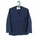 ブレザー 上着 150A カンコー 冬物 女子 学生服 中学 高校 紺 制服 中古 ランクC NA3372