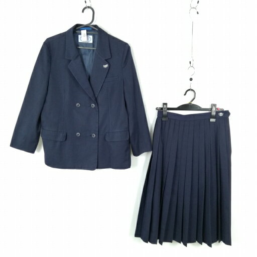 ブレザー スカート 上下2点セット 大きいサイズ カンコー 冬物 女子 学生服 高知土佐南中学 紺 制服 中古 ランクC NA4469 ブレザー スカート 上下2点セット 大きいサイズ カンコー 冬物 女子 学生服 高知土佐南中学 紺 制服 中古 ランクC NA4469