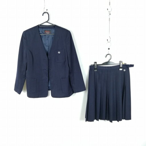イートン ベスト スカート 上下3点セット 指定 カンコー 冬物 女子 学生服 高知高岡中学 紺 制服 中古 ランクC NA4488 イートン ベスト スカート 上下3点セット 指定 カンコー 冬物 女子 学生服 高知高岡中学 紺 制服 中古 ランクC NA4488
