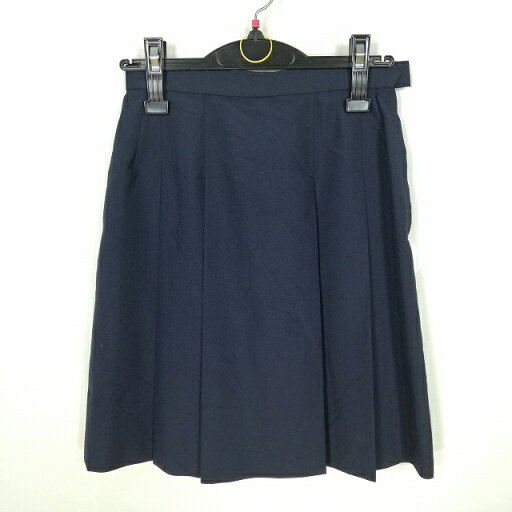 スクールスカート 夏物 w63-丈50 紺 中学 高校 プリーツ 学生服 制服 女子 中古 HK0922 スクールスカート 夏物 w63-丈50 紺 中学 高校 プリーツ 学生服 制服 女子 中古 HK0922