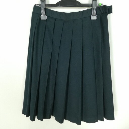 スクールスカート 冬物 w66-丈56 緑 茨城つくば秀英高校 プリーツ 学生服 制服 女子 中古 HK0973 スクールスカート 冬物 w66-丈56 緑 茨城つくば秀英高校 プリーツ 学生服 制服 女子 中古 HK0973