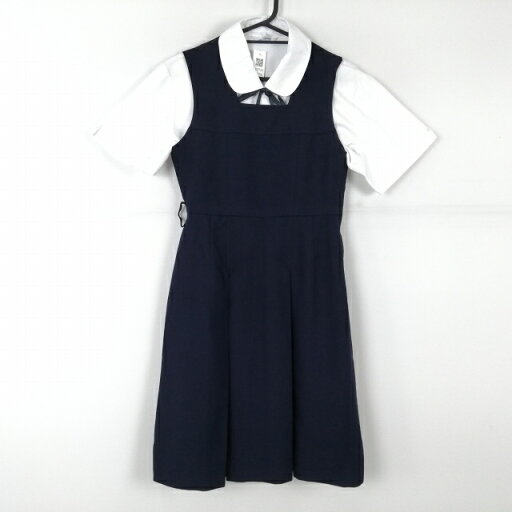 ジャンパースカート 紐タイ バスト76 ウエスト66 冬物 女子 学生服 中学 高校 紺 制服 中古 ランクC NA7728 ジャンパースカート 紐タイ バスト76 ウエスト66 冬物 女子 学生服 中学 高校 紺 制服 中古 ランクC NA7728