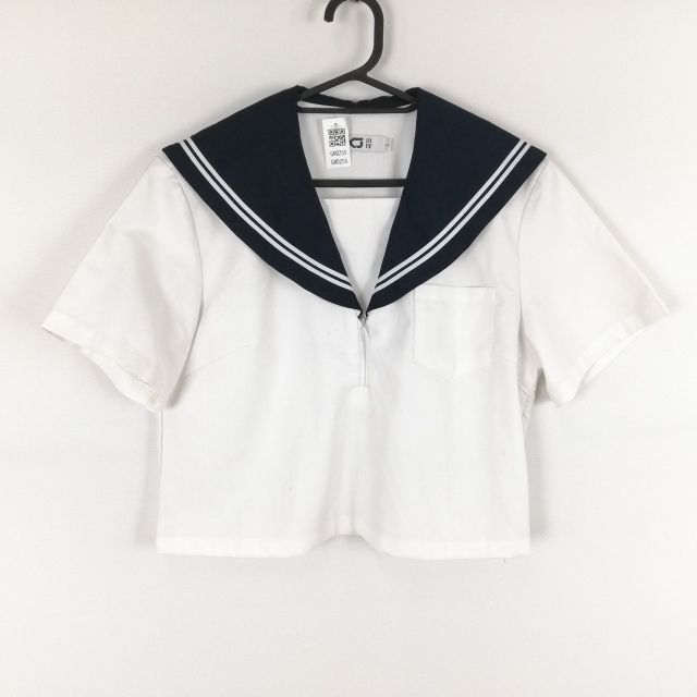 コスプレ セーラー服 上着 L 白2本線 女子 学生服 中学 高校 白 制服 中古 GM0255