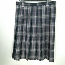 スクールスカート 夏物 w69-丈64 チェック 中学 高校 プリーツ 学生服 制服 女子 中古 HK9863