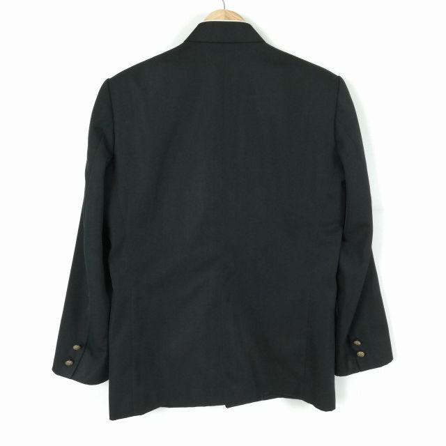 学生服 学ラン 170A 男子 上着 ウール混 標準型学生服 ラウンドカラー カシドス 黒 中古 ランクC a3 JJ5766