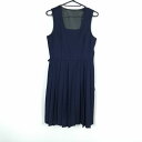 ジャンパースカート 155A バスト84 ウエスト70 冬物 女子 学生服 中学 高校 紺 制服 中古 ランクB NA7862