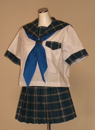 新品 夏 セーラー服 白 チェック衿 上下セット tam_1413 新品 夏 セーラー服 白 チェック衿 上下セット tam_1413