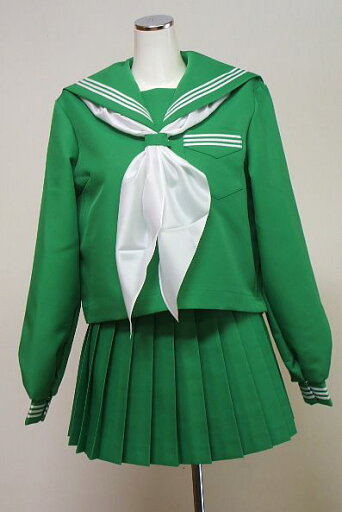 新品 冬 セーラー服 緑色 上下セット tam_18187g 新品 冬 セーラー服 緑色 上下セット tam_18187g