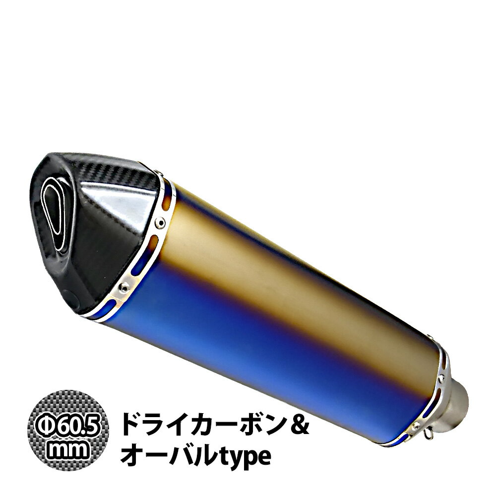  60.5mm 60.5φ 全長570mm 汎用 カーボン ロングサイレンサー マフラー スリップオン ロング サイレンサー アクラポビッチ風 バイク パーツ カスタム ホンダ