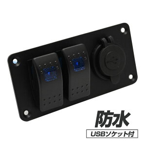 【4/15限定！10％OFFクーポン配布中！】 防水 ロッカースイッチ スイッチパネル USBポート 漁船 RV 車 ボート マリン 対応 ブランクスイッチ