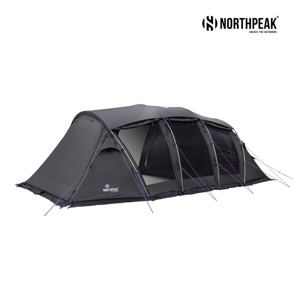 ノースピーク Northpeak ATLANTIC OCEAN 2.0 RAVEN GRAY 韓国ブランド 2ルーム ファミリー テント 4人用 メッシュ UV コート 耐水圧3000mm インナーテント グランドシート アルミフレーム グレ…