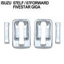 【期間限定!10%OFFクーポン配布中!】 07 エルフ 07 フォワード ファイブスターギガ ドアハンドル グリップ カバー 左右セット クロームメッキ トラ...