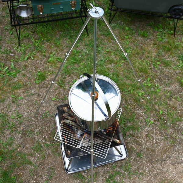 送料無料 トライポッド ソロキャンプ 105cm コンパクト収納 キャンプ バーベキューコンロ アウトドア 焚き火料理 アウトドア キャンプ用品 焚き火 料理 組み立て簡単 おしゃれ通販格安セール情報 楽天 通販