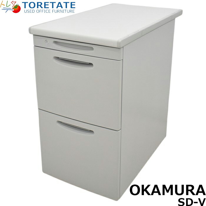 【中古】オカムラ　SD-V　脇机　幅400　2025071406【中古オフィス家具】