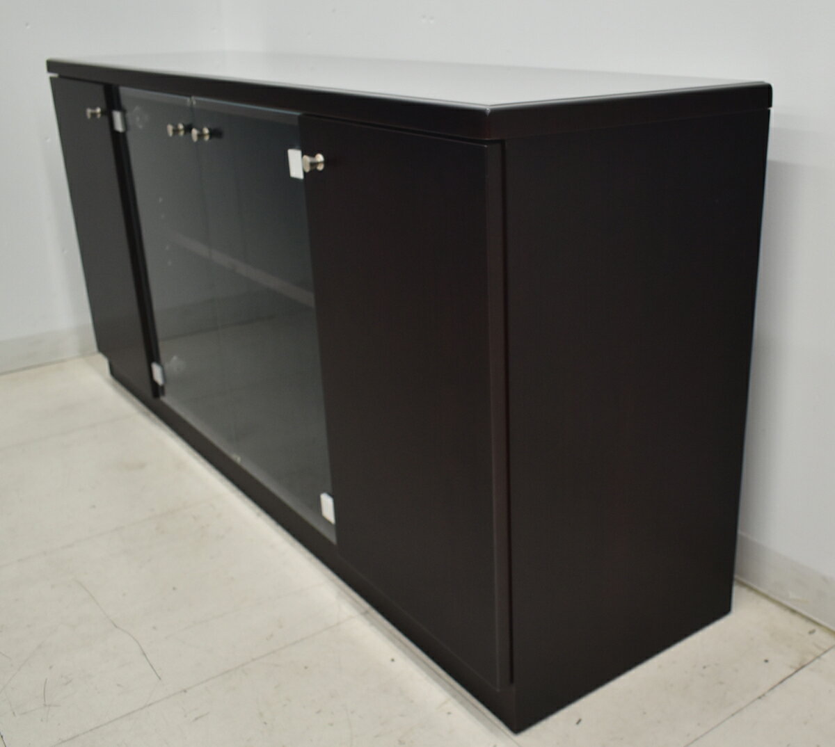 【中古】オカムラ　クレデンザ　サイドボード　ガラス扉　幅1500　2026040902【中...