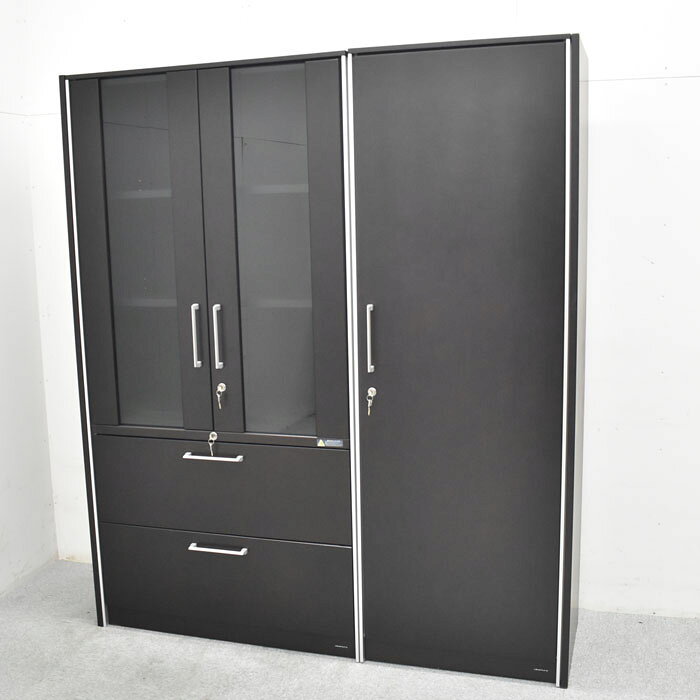 【中古】 オカムラ マスターラインII 書庫+ワードローブセット W1540 2023062205 【中古オフィス家具】 [2]