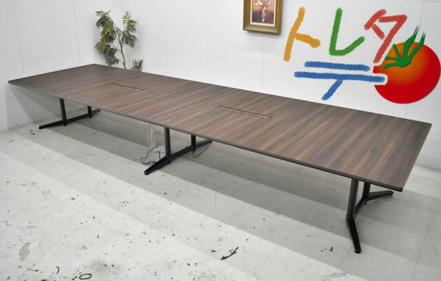  オカムラ　ラティオII　上下昇降大型会議テーブル　配線ユニット　2019年製　W4800　2022061401 