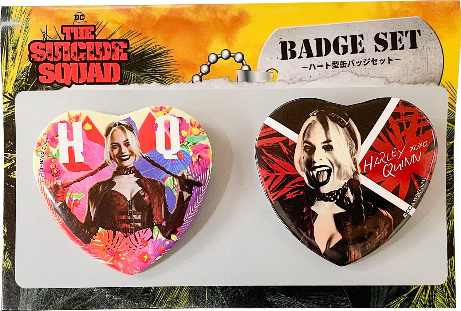 ザ・スーサイド・スクワッド “極”悪党、集結 IBA-244 ハート型缶バッジセット