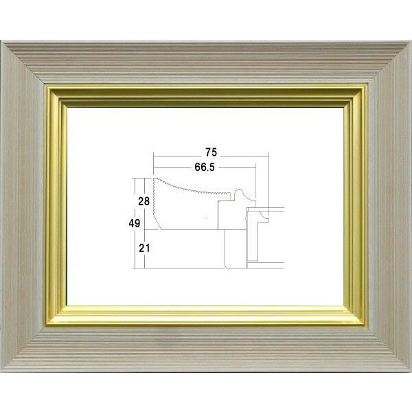 油彩額　油絵用額縁 3484 F10 うす茶 -新品