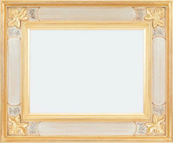 油彩額　油絵用額縁 メープルマットなし F40 金+銀 -新品