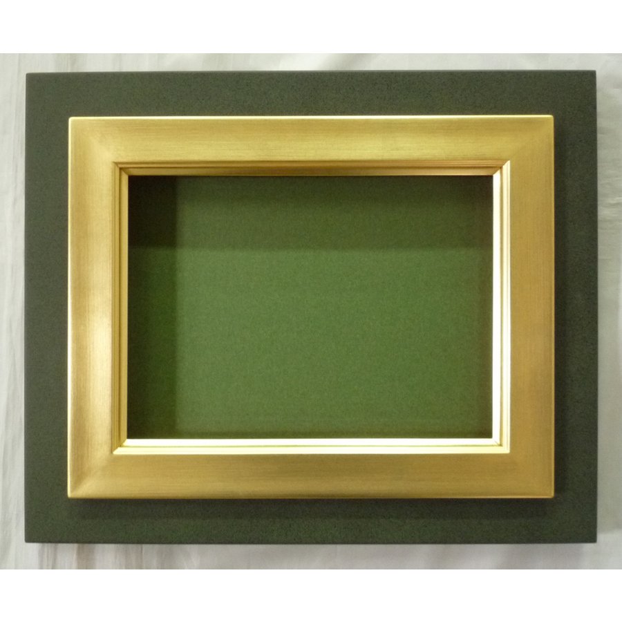 油彩額 油絵用 額縁 シリウス R P10 金+緑 -新品