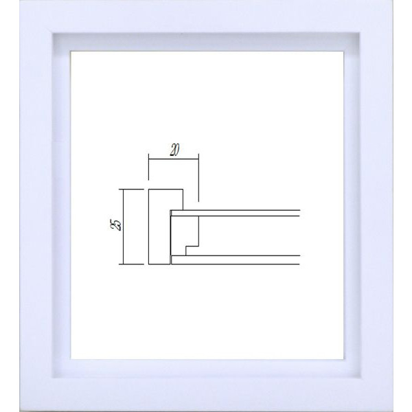 1/4色紙額　4876 ホワイト スタンド付-新品