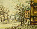絵画 油絵 肉筆絵画 F6号(絵寸410X318mm) ニカル作 「パリの街角3」 木枠付-新品