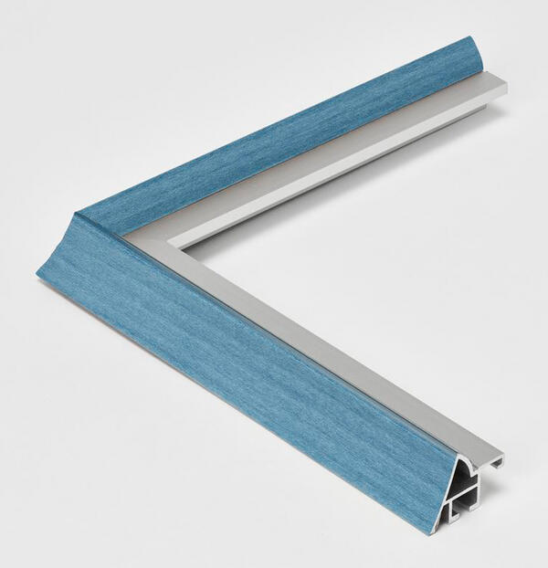 オーダーフレーム　別注額縁　デッサン用額縁　樹脂製額縁　アルミフレーム　エトルタ　ナイルブルー　組寸サイズ1500