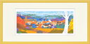 絵画 額装 ジーグレー版画 はりたつお作 「シュタイナウ」 400X200mm・720X330mm