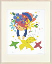 絵画 額装 ジーグレー版画 はりたつお作 「Peace Flower」 四ッ切