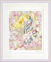 絵画 額装 デジタル版画 平石智美 「鯉と桜の池」 四ッ切