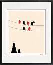 絵画 額装 デジタル版画 MEOMEO 「朝の一休み」 四ッ切